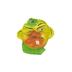 1950 - Karton-Mäskali aus WC-Papier gepresst, Heini Busch 