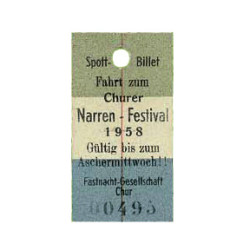 1958 - Spott-Billet zum Narren Festival